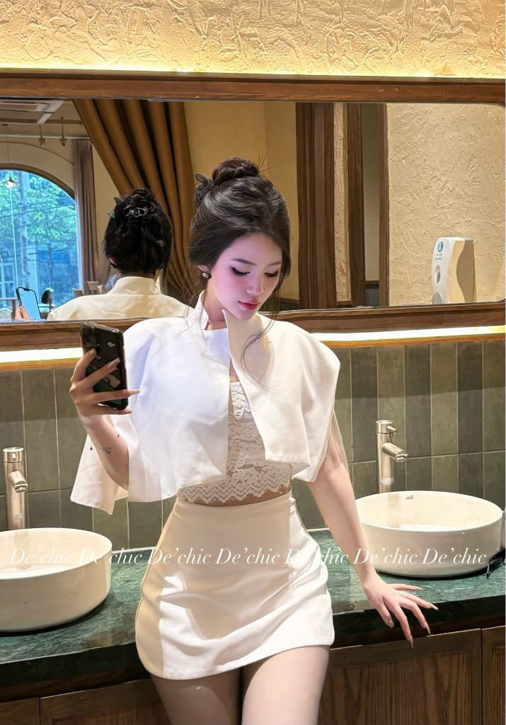 Set 3 món choàng , áo ren , cv form A