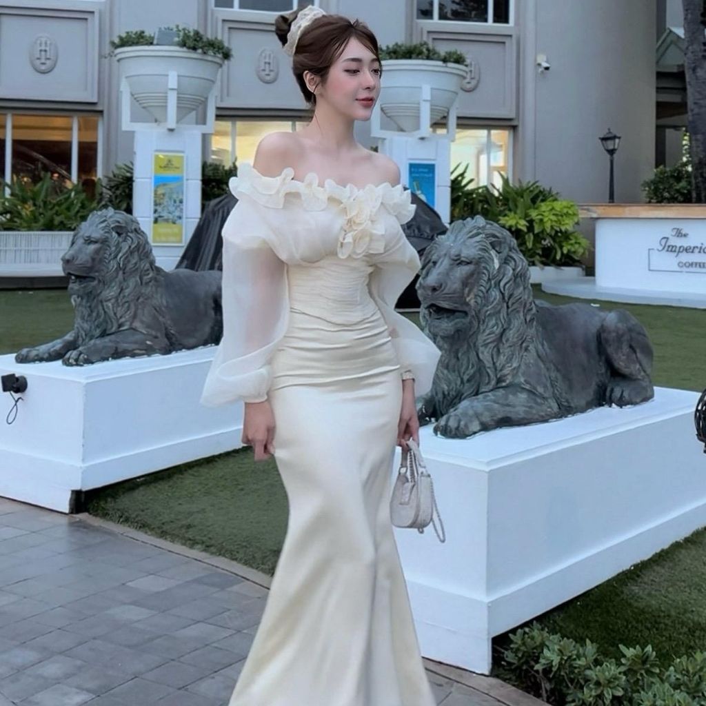 Chân váy lụa đuôi cá