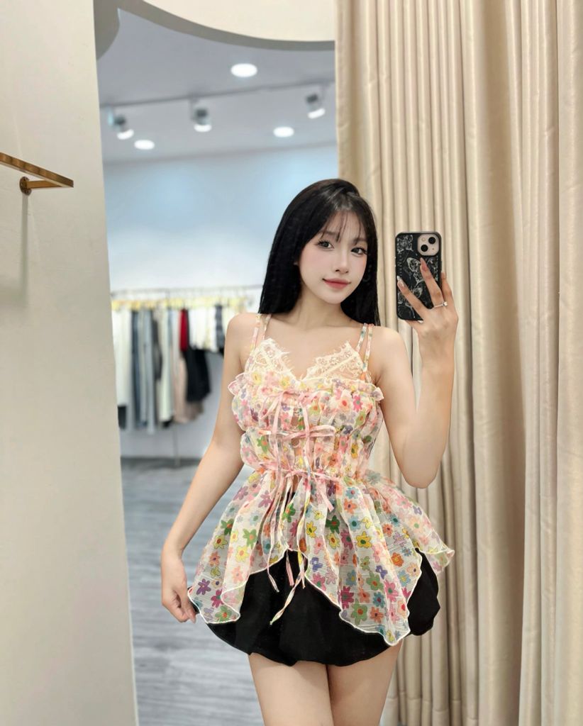 Set 2s áo ren xẻ tà kèm cv (c34)