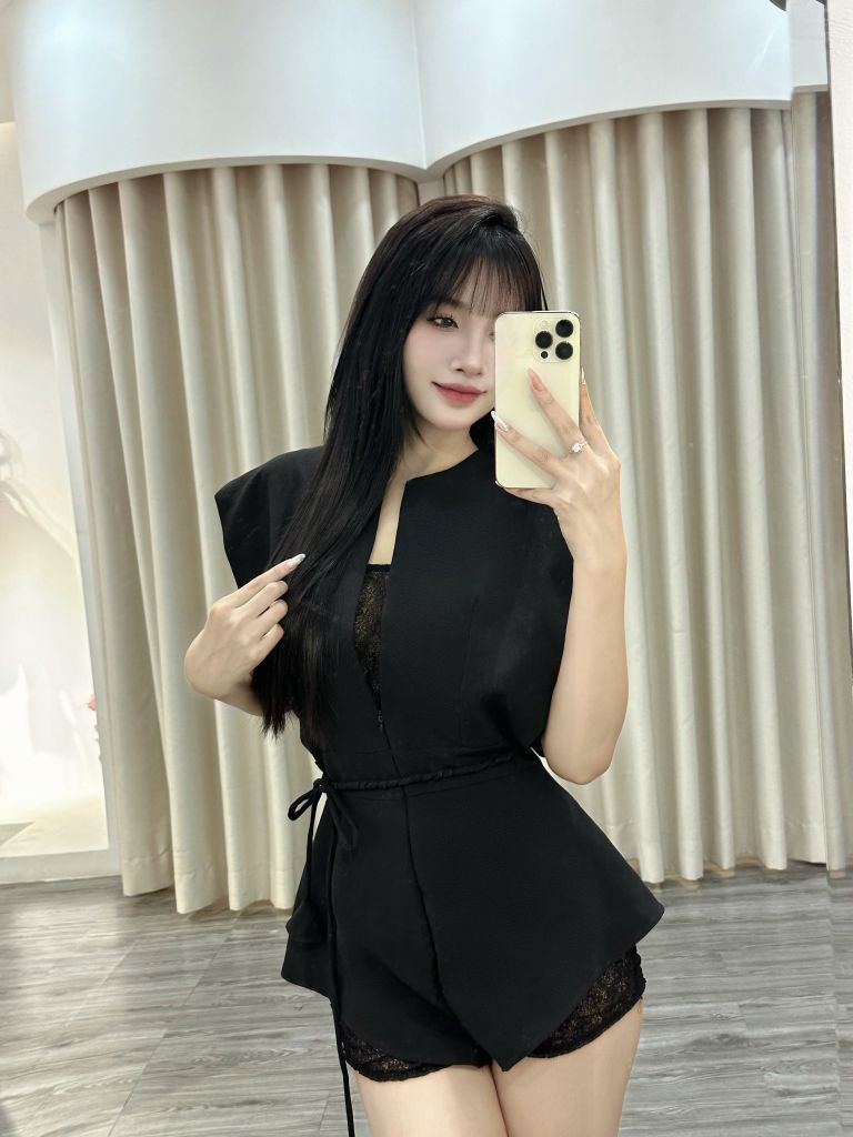 Jumb phối ren kèm dây thắt eo (E73)