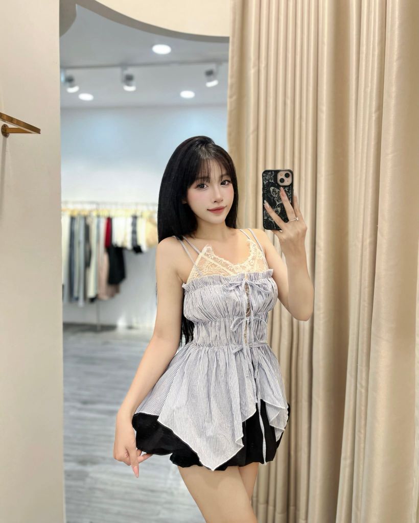 Set 2s áo ren xẻ tà kèm cv (c34)