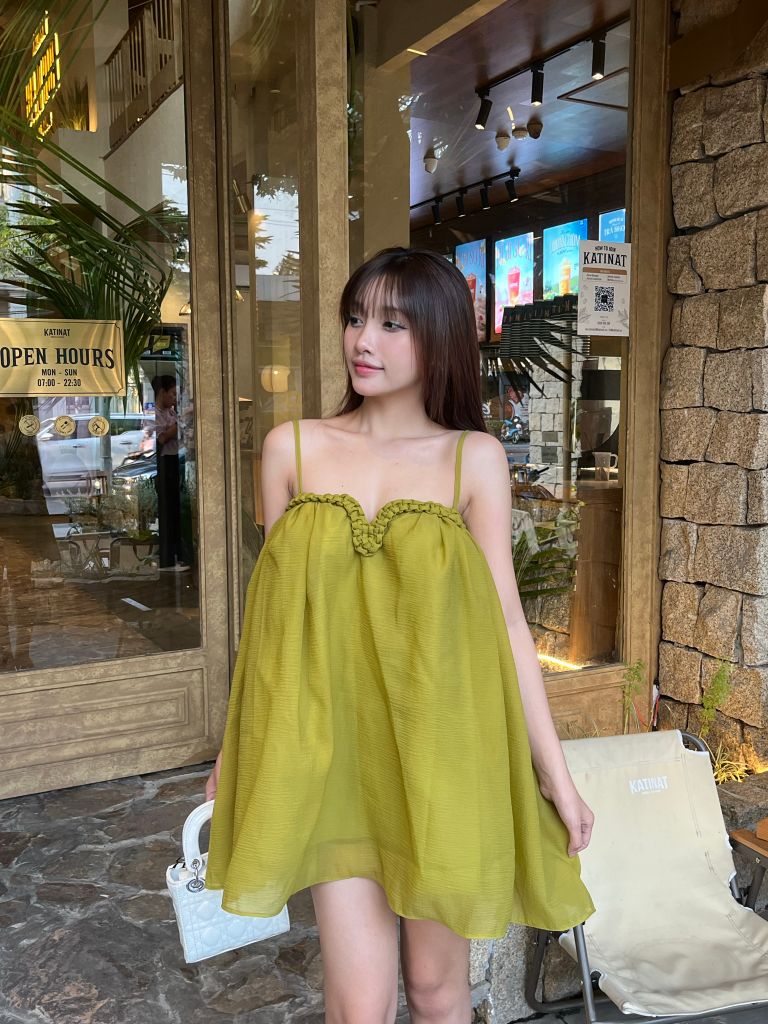 Đầm babydoll thắt dây kiểu tơ xốp (B20)