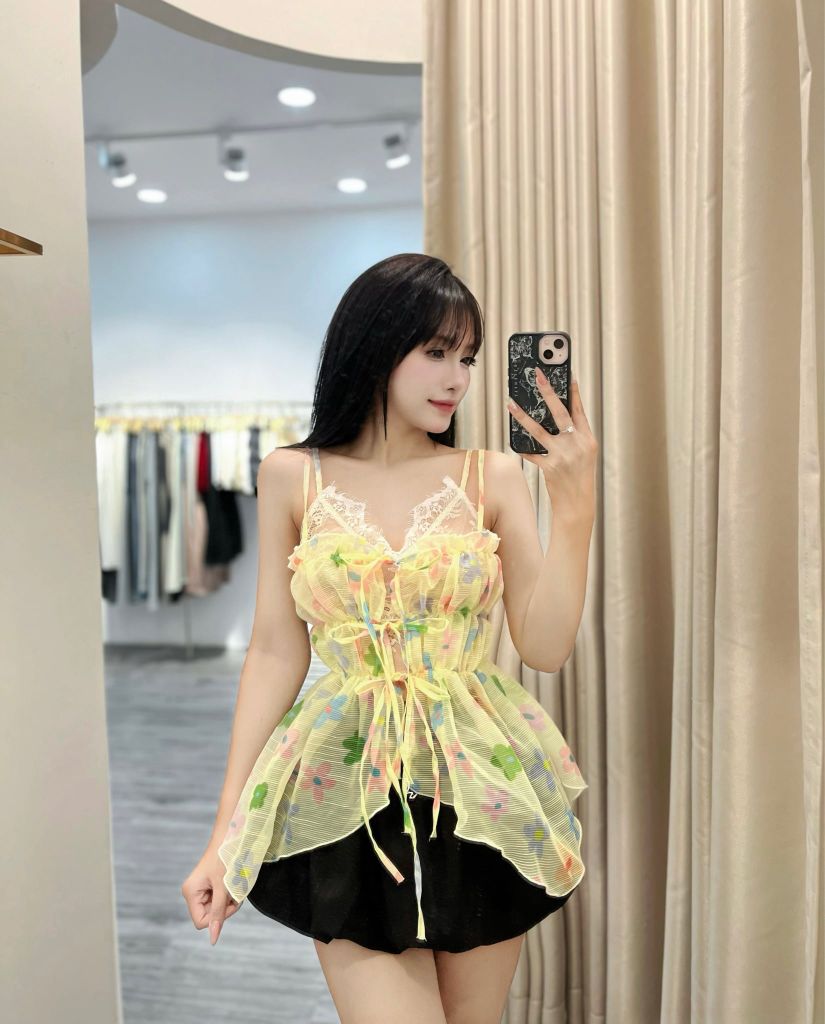 Set 2s áo ren xẻ tà kèm cv (c34)