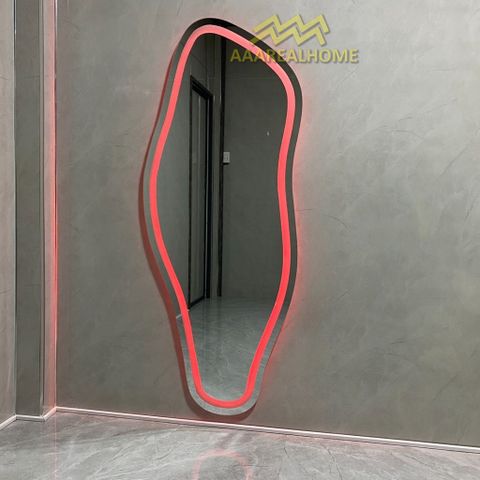 90x180cm Gương soi viên đá AAArealhome VDD1 Gương viên đá Gương soi treo tường Gương soi toàn thân đèn led