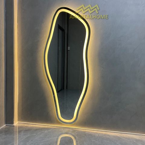 90x180cm Gương soi viên đá AAArealhome VDD1 Gương viên đá Gương soi treo tường Gương soi toàn thân đèn led