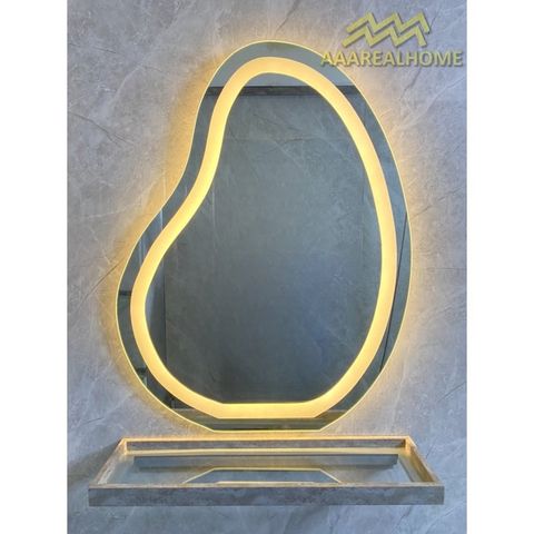75x100cm Gương soi quả xoài AAArealhome QX Gương quả xoài Gương tròn treo tường Gương trang điểm Gương nhà tắm