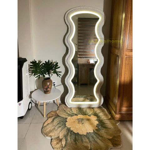 90x180cm Gương soi sóng biển bọc nhung AAArealhome SB5MV Gương bọc nhung