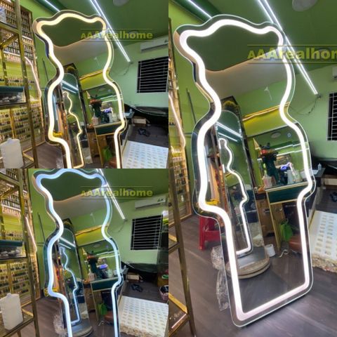 80x180cm Gương soi chú gấu đèn led AAArealhome G PC Gương BearBrick Mirror
