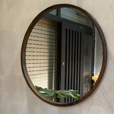 80x80cm Gương tròn khung gỗ AAArealhome TG Gương trang điểm Gương nhà tắm
