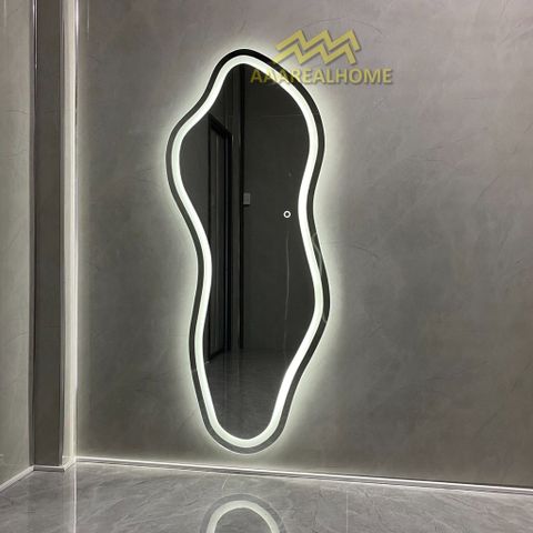 90x180cm Gương soi viên đá AAArealhome VDD Gương viên đá Gương soi treo tường Gương soi toàn thân đèn led
