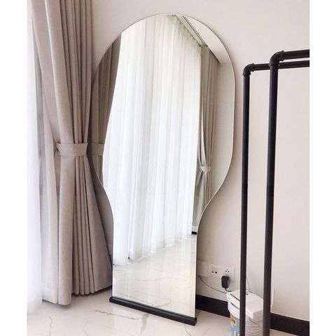 100x180cm Gương soi nấm AAArealhome QN Gương toàn thân bo góc đèn led cảm ứng