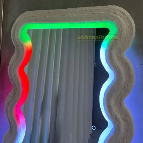 100x180cm Gương sóng biển bọc nhung AAArealhome SB7 nhung led RGB chạy đuổi
