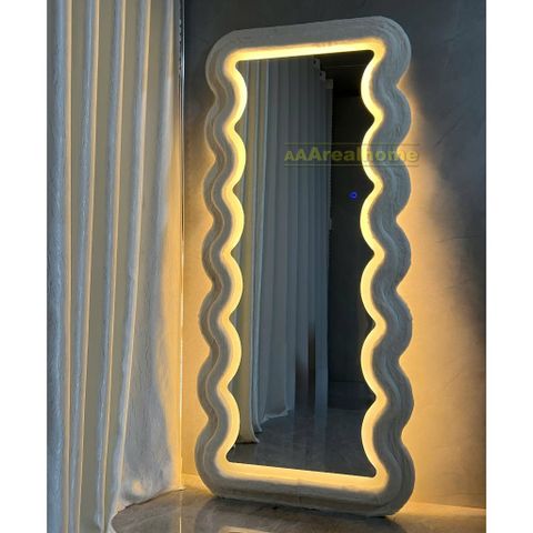 100x180cm Gương bọc nhung sóng biển AAArealhome SB7 nhung