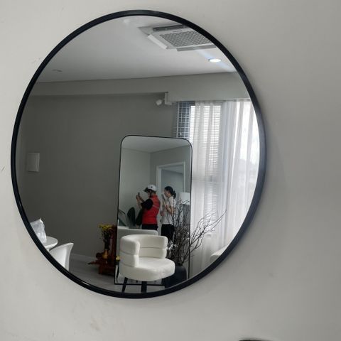50x50cm Gương tròn khung nhôm AAArealhome TN Gương tròn trang điểm Gương soi nhà tắm