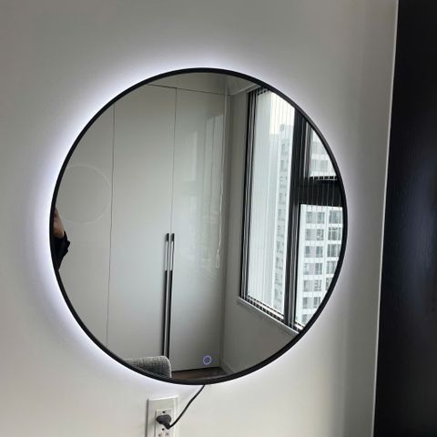 70x70cm Gương tròn khung nhôm đèn led AAArealhome TN LH Gương trang điểm Gương nhà tắm