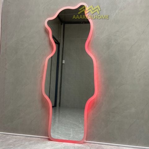 Đi tỉnh Gương soi chú gấu đèn led AAArealhome G Gương soi toàn thân đèn led cảm ứng BearBrick Mirror
