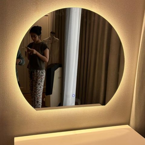 100x100cm Gương tròn đèn led AAArealhome TDN LH Gương trang điểm Gương nhà tắm