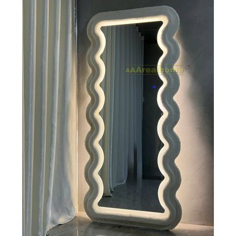 100x180cm Gương bọc nhung sóng biển AAArealhome SB7 nhung