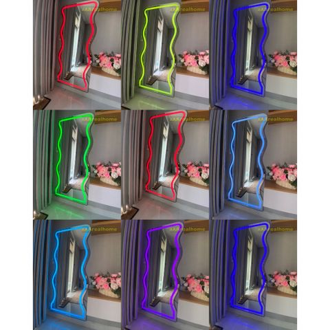 Đi tỉnh 70x170cm Gương soi sóng biển AAArealhome SB3 Gương sóng biển Gương soi lượn sóng Gương toàn thân