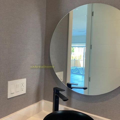 120x120cm Gương tròn không viền AAArealhome TKV Gương tròn trang điểm Gương soi nhà tắm