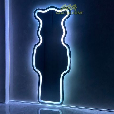 Đi tỉnh 70x170cm Gương soi chú gấu đèn led AAArealhome G1 Gương soi toàn thân đèn led cảm ứng BearBrick Mirror