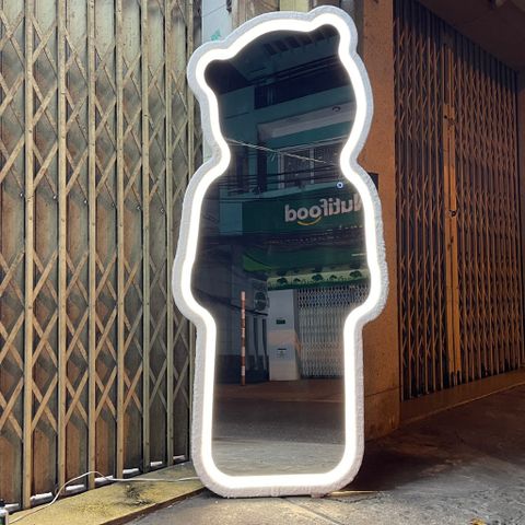 80x180cm Gương soi chú gấu bọc nhung AAArealhome GBN