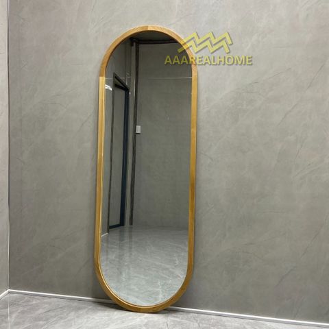 70x180cm Gương soi oval khung gỗ AAArealhome OV G