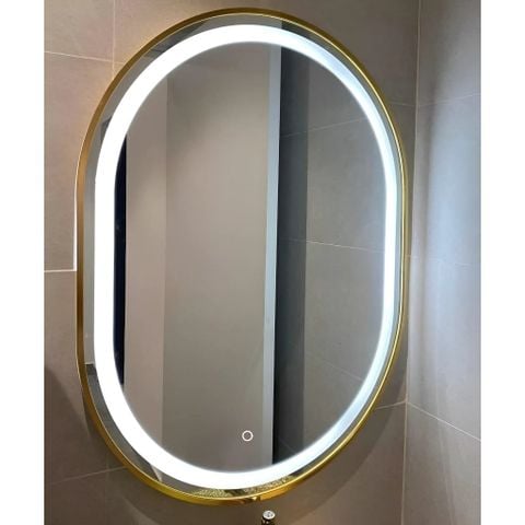 60x80cm Gương soi oval khung nhôm AAArealhome OVN Gương soi trang điểm Gương soi nhà tắm Gương soi toilet