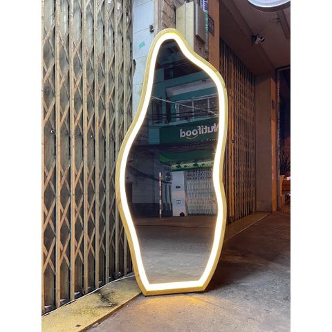 80x180cm Gương soi hạt đậu khung gỗ AAArealhome HD1GT