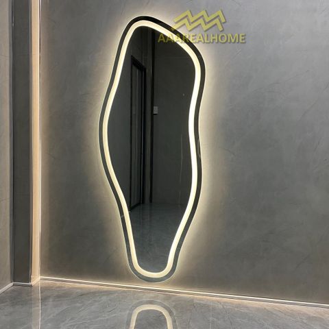 90x180cm Gương soi viên đá AAArealhome VDD1 Gương viên đá Gương soi treo tường Gương soi toàn thân đèn led