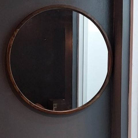 80x80cm Gương tròn khung gỗ AAArealhome TG Gương trang điểm Gương nhà tắm