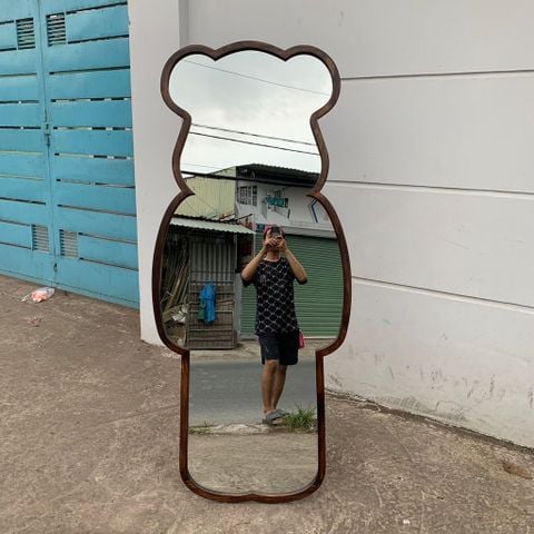 80x180cm Gương soi chú gấu khung gỗ AAArealhome G1GT