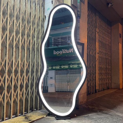 80x180cm Gương soi hạt đậu khung gỗ AAArealhome HDGT