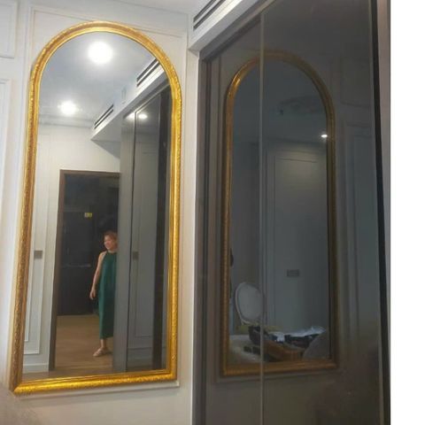 60x183cm Gương soi mái vòm AAArealhome KHÔNG CHÂN V1 Gương soi treo tường Gương toàn thân mái vòm tròn 1 đầu