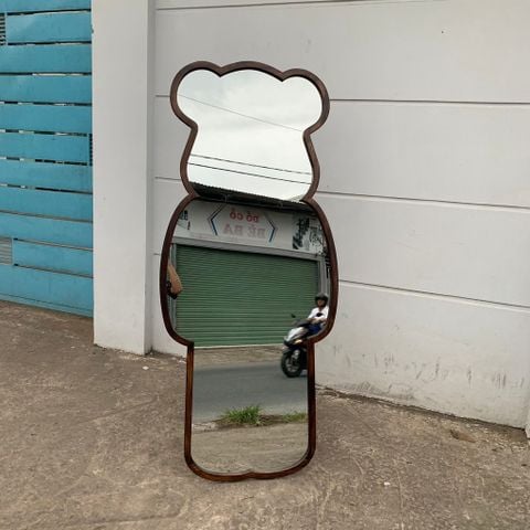 80x180cm Gương soi chú gấu khung gỗ AAArealhome G1GT