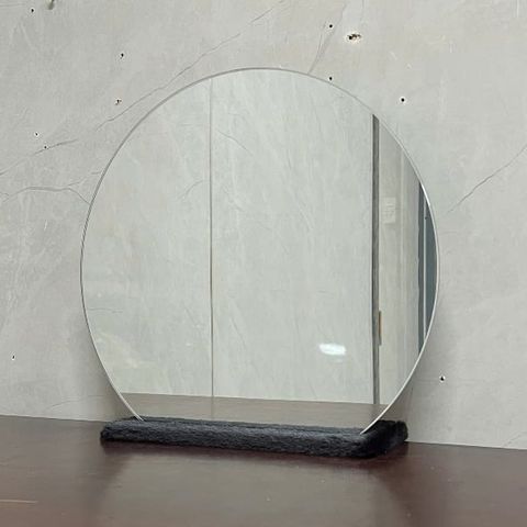 50x50cm Gương tròn đáy ngang để bàn AAArealhome TDN có đế