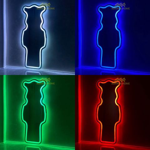 80x180cm Gương soi chú gấu đèn led AAArealhome G1 Gương soi toàn thân đèn led cảm ứng BearBrick Mirror