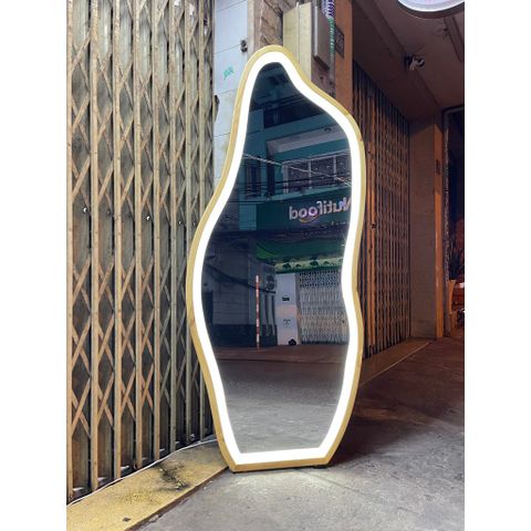 80x180cm Gương soi hạt đậu khung gỗ AAArealhome HD1GT