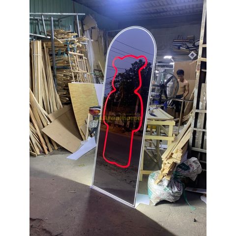 80x180cm Gương soi chú gấu đèn led AAArealhome V1G Gương soi toàn thân đèn led cảm ứng BearBrick Mirror