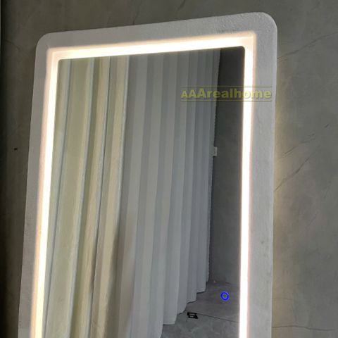 100x180cm Gương bọc nhung đèn led AAArealhome BK nhung