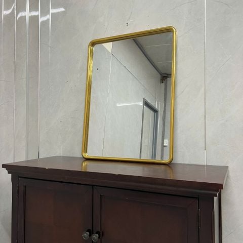 60x90cm Gương soi toàn thân inox AAArealhome BK inox mạ PVD vàng