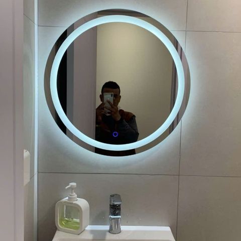 50x50cm Gương tròn đèn led AAArealhome TKV PC Gương trang điểm Gương nhà tắm