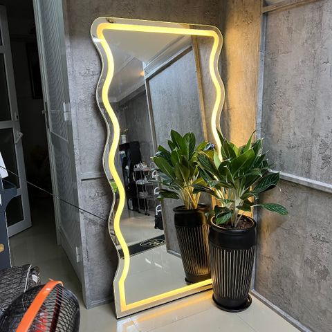 100x180cm Gương soi sóng biển AAArealhome SB1 Gương toàn thân đèn led Gương soi toàn thân đèn led