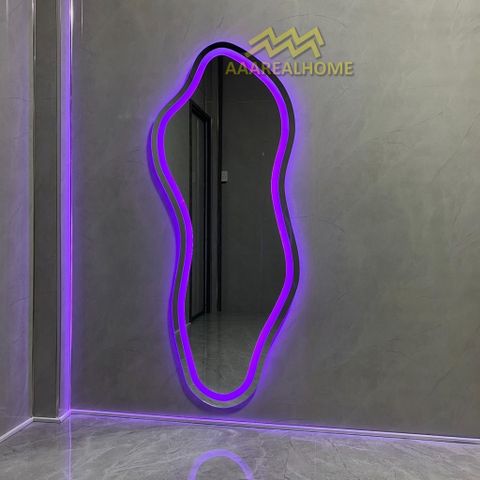 90x180cm Gương soi viên đá AAArealhome VDD Gương viên đá Gương soi treo tường Gương soi toàn thân đèn led