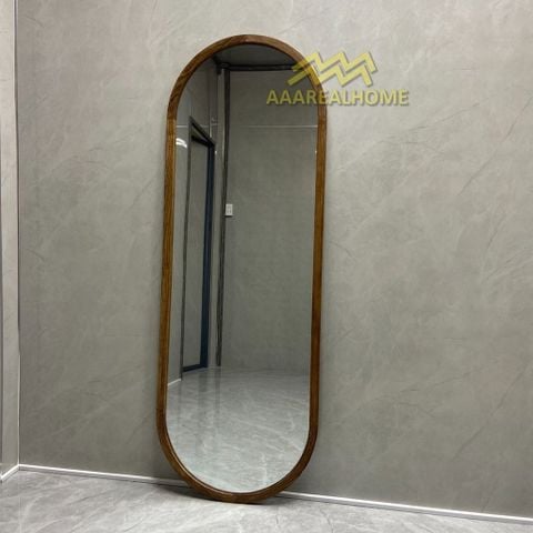 70x180cm Gương soi oval khung gỗ AAArealhome OV G