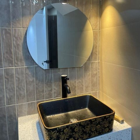 50x50cm Gương tròn đáy ngang AAArealhome TDN Gương tròn trang điểm Gương soi nhà tắm