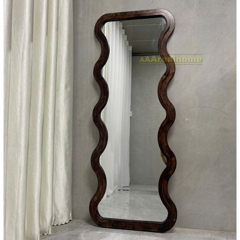 90x180cm Gương soi sóng biển khung gỗ AAArealhome SB5 2S G
