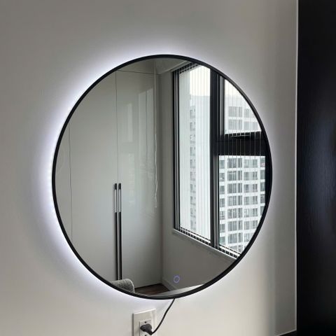 70x70cm Gương tròn khung nhôm đèn led AAArealhome TN LH Gương trang điểm Gương nhà tắm