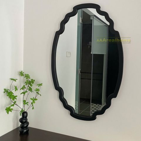 60x90cm Gương soi khung gỗ tân cổ điển AAArealhome CD2 Gương soi tân cổ điển Indochine Gương trang điểm Gương nhà tắm