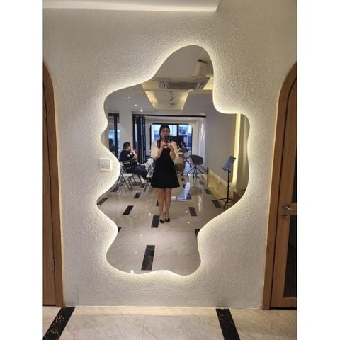 90x180cm Gương soi đám mây AAArealhome DM1 Gương soi toàn thân đèn led Gương toàn thân đèn led Gương trang điểm